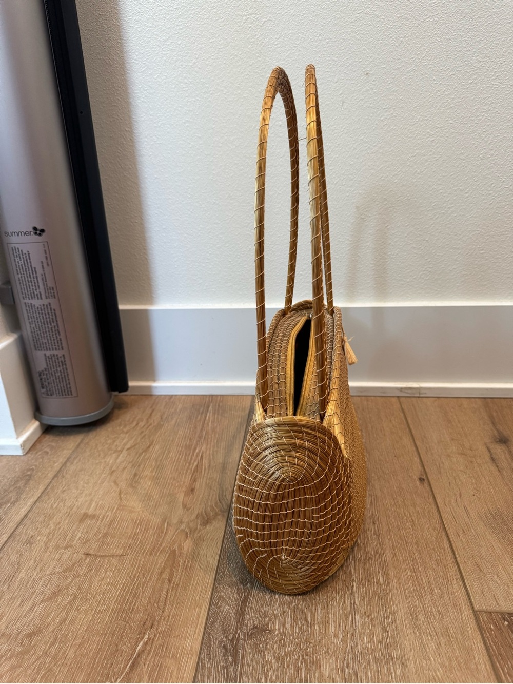Golden Grass Handbag Shoulder Bag Purse Woven Made In Brazil WITH ZIPPER - Picture 4 of 10